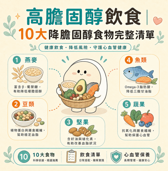 降膽固醇食物 完整指南